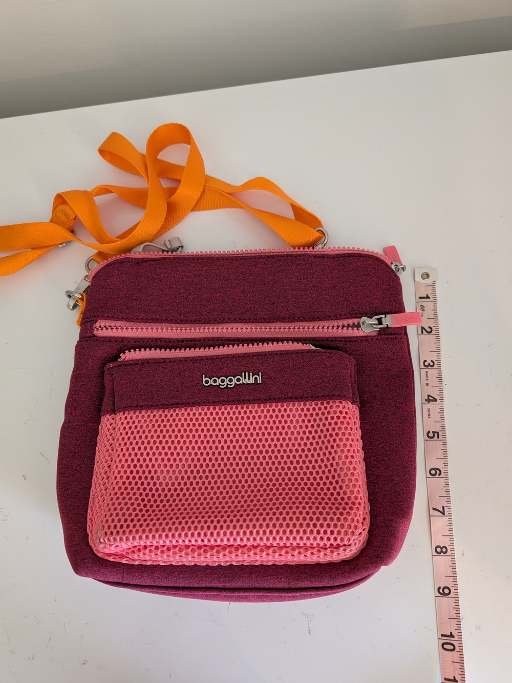 Burgundy/Pink/Orange Baggallini Crossbody